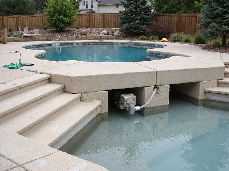 Pool Deck Leveling project 3 in Colorado Springs