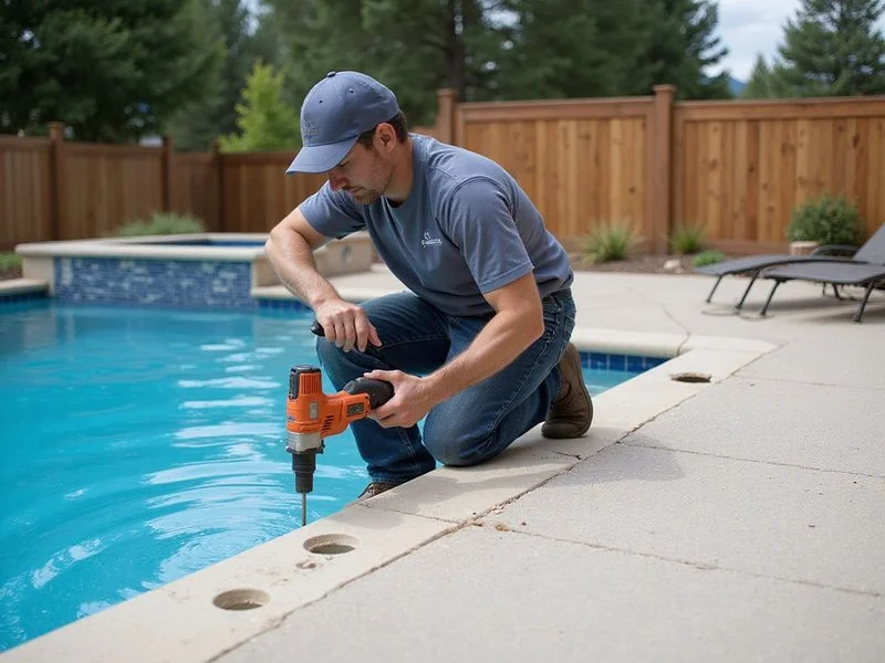 Pool Deck Leveling project 2 in Colorado Springs